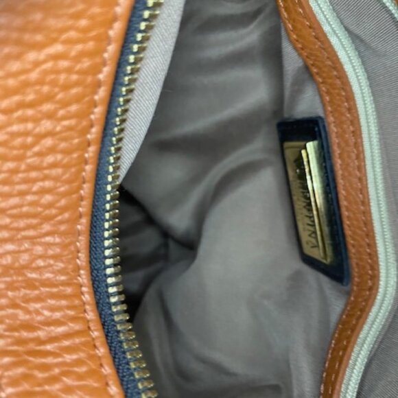 Valentina Leather Backpack in Rich Orange and Black - Picture 11 of 13